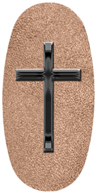 DASOV 510 BK SH BZ Black Single Cross Shimmer Bronze Background